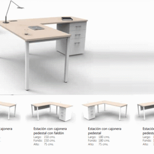 Estaciónes de Trabajo con Posición de Cajonera